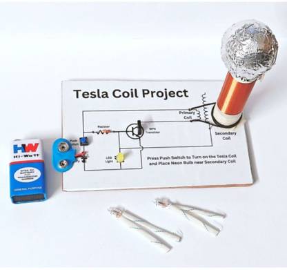 Esptronics Tesla Coil Project Working Model Circuit Diagram Experiment Class 12 Students Electronic Components Electronic Hobby Kit