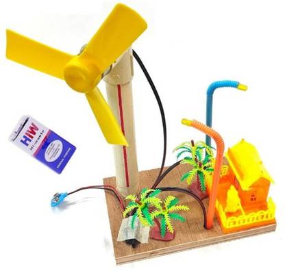 DIYtronics Wind Mill Battery Powered Science Project Working Model