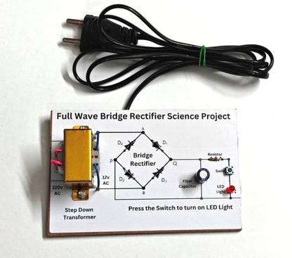 Esptronics Full and Half Wave Rectifier Project Model Class 12 Bridge Display Lights Electronic Hobby Kit