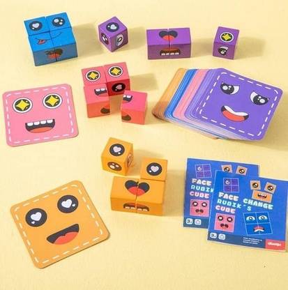 KNK Infotain Emoji Cube face Game for Kids Matching Block Puzzle

16 Cube 64 Cards