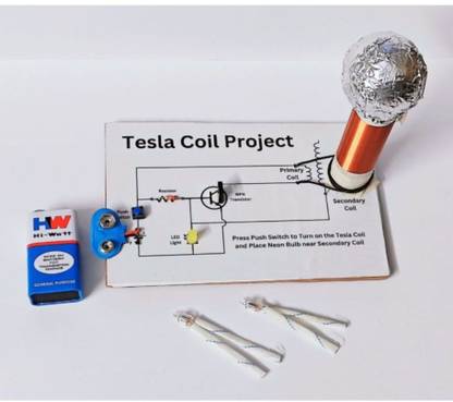 Esptronics Tesla Coil Project Class 12 Students Experiment Working Model Circuit Diagram