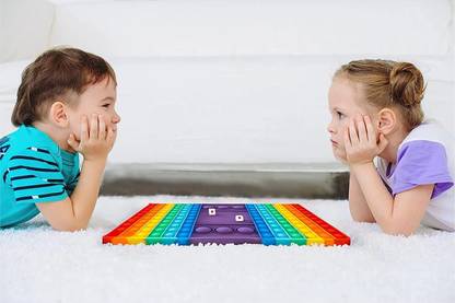 Nafhotoz Pop It Dice Board Game – Rainbow Toy for Anxiety Relief