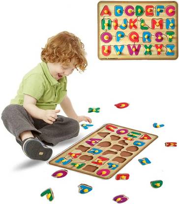 toiphy ABCD Puzzle Board with Nobs|Learning Board|Alphabetical Puzzle Board for Kids