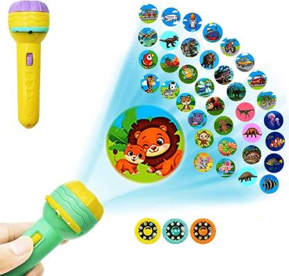 AR KIDS TOYS Projector Flashlight Torch, Kids Projection Light Toy Education Learning