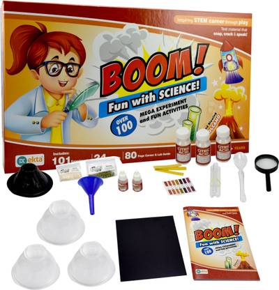 Ekta Fun with Science | Science lab Kit | 101 Experiments Inside | 24 lab Tool | 80 Page Career and lab Guide | 8 + Year Children