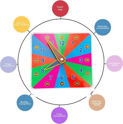 Plus Shine Student Dummy time learning clock for kids to teach and learn time in watch Toy
