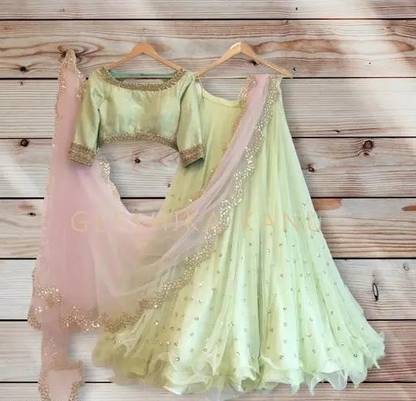 Embellished Semi Stitched Lehenga Choli