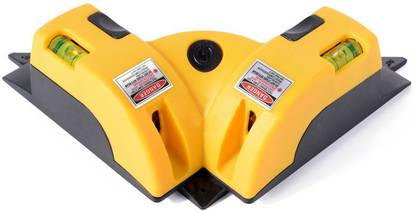 wagela Right Angle 90 Degree Horizontal & Vertical Laser Level Line Projection Square Level Laser with Two Suction Cups Magnetic Line Level