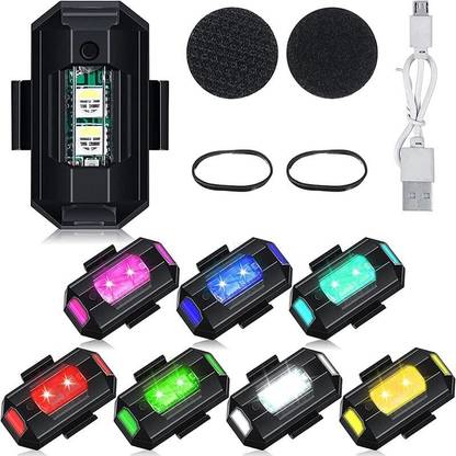 Luxurium decor Multipurpose Strobe Safety Light Blinker for Helmet, Bike, Bicycle, Car, Drone Car Fancy Lights