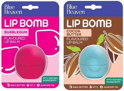 BLUE HEAVEN Lip Bomb Heavenly Lip Balm, Strawberry & Cocoa Butter, 8g Strawberry, Cocoa Butter