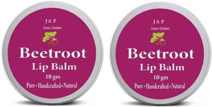J & F Beetroot Lip Balm Pack of 2 ( 10 g *2 ) Beetroot Natural