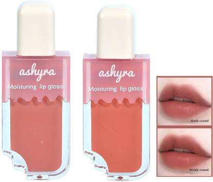 Ashyra Lip Gloss – Long-Lasting Gloss with Nourishing Formula (Pack of 2)