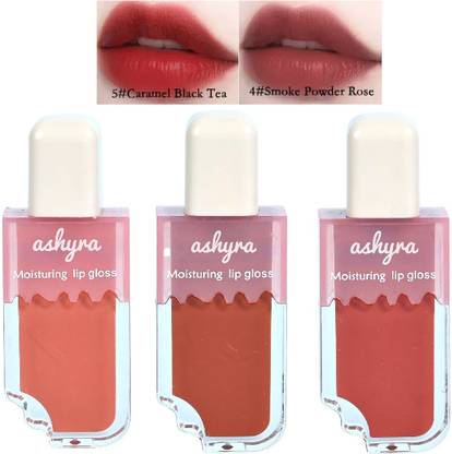 Ashyra Lip Gloss with Hydration Boost – Smooth & Non-Sticky (Pack of 3)