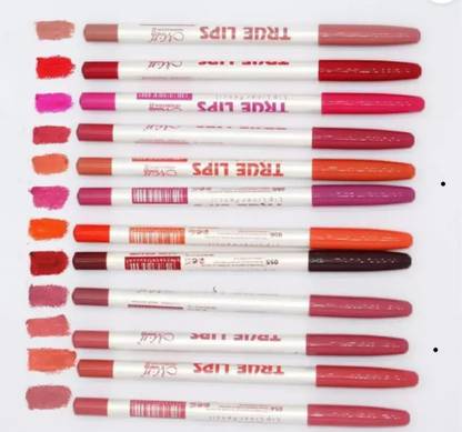BLOOMORA Lip Liner Pencil For Girls (12 pencils) - Define Your Lips with Precision