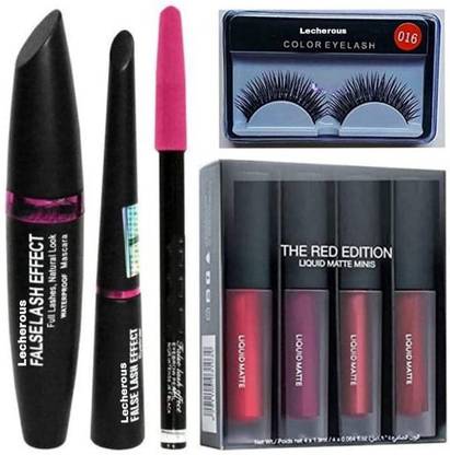 clochi Eyelash & Red Edition Set Of 4 Lipstick Mini Matte Liquid Lipstick