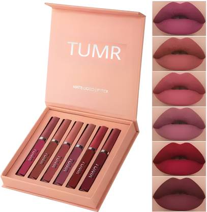 TUMR 6pcs Matte liquid lipstick long-lasting non-stick not fade waterproof