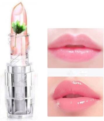 Earthcon Magic Jelly Flower Lipstick Temperature Changing Lipstick (Pink, 10ml)