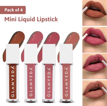 GLAMVEDA X Rashami Desai Mini Liquid Lipstick Mocha Browns Combo