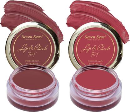 Seven Seas Lips & Cheek Tint Combo Pack Of 2 Enriched With Vitamin C Tint With Brush