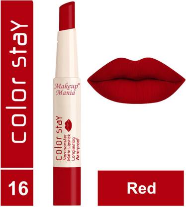 makeupmania Color Stay Long Lasting Matte Lipstick, Shade # 16