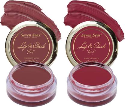 Seven Seas Lips & Cheek Tint Combo Pack Of 2 Enriched With Vitamin C Tint With Brush