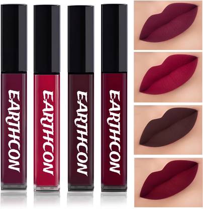 Earthcon Non Transfer Smudge Proof Long Lasting Sensational Liquid Matte Lipstick