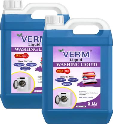 vermliquids Premium Liquid Detergent suitable for washing machine and Hand wash Jasmine Liquid Detergent