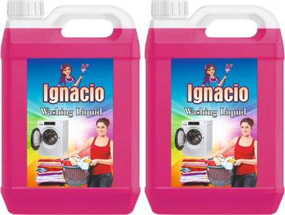 IGNACIO Washing machine liquid detergent top load and front load (pink 10 ltr) Multi-Fragrance Liquid Detergent