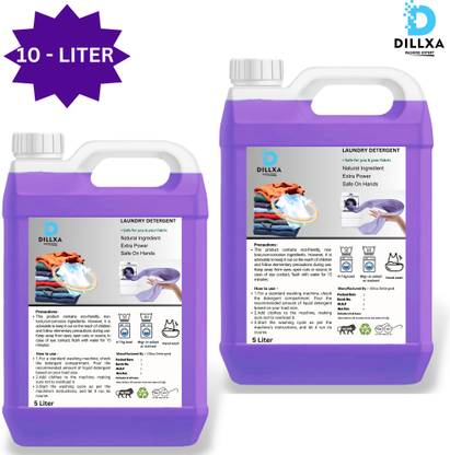 dillxa Antibacterial Cloth Washing Liquids Top & Front Load Machine Liquid - 10 L\ Lavender Liquid Detergent