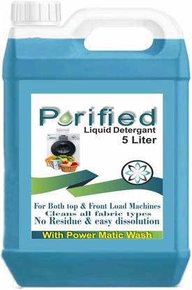 Purified Liquid Detergent for Bucket & Machine Wash, No Soda Formula, Classic Liquid Detergent