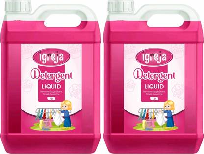 IGREJA Washing machine liquid detergent top load and front load -Pink (10 ltr) Rose Liquid Detergent