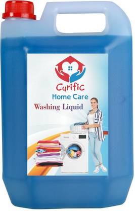 curific Washing machine liquid detergent top load and front load blue (5 ltr) Multi-Fragrance Liquid Detergent