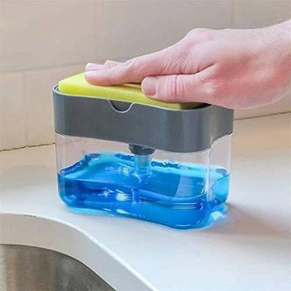 Ensureeasysales 2 in 1 Soap Dispenser for Dishwasher Liquid Holder 400 ml Soap, Shampoo, Conditioner, Liquid Dispenser