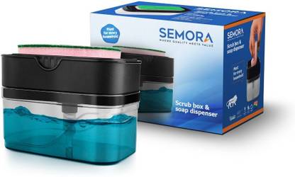semora Soap Dispenser, Liquid Pump 300 ML with Sponge Holder for Kitchen 300 ml Liquid Dispenser