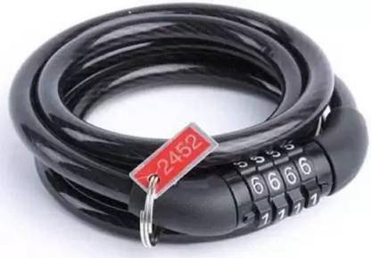 Non-Resettable Fixed Number Lock for Bike, Bicycle, Helmet, Luggage Cable Lock