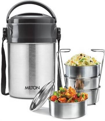 MILTON steel on 4 thermosteel tiffin 4 Containers Lunch Box