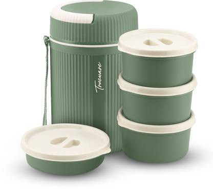 Trueware MEAL 4 Insulated Hot Lunch Box With 3 PP Container 300ML & 1 PP Container 200ML 4 Containers Lunch Box
