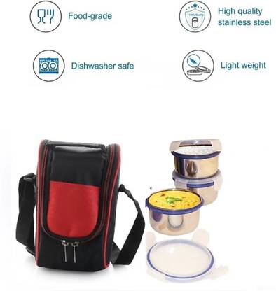 Topware Executive Lunch box with Bag 3 Containers Lunch Box (9000 ml) Thermoware 3 Containers Lunch Box