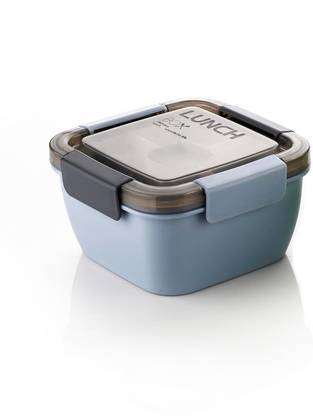 J-Bizz All in 1 Container Large Box Tray Airtight Lid for Healthy Adult Lunch 4Compart 3 Containers Lunch Box