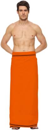 AHMADUN Solid Orange Lungi