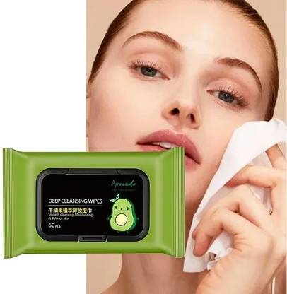 WANQLYN Avocado Makeup Remover Facial Wipes || Moisturizing Deep Cleaning Wipes Makeup Remover