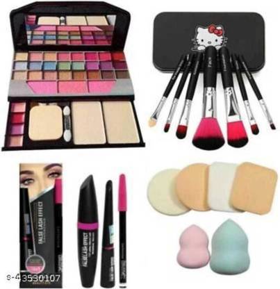 Belle Rosa TYA 6155 PROFESSSIONAL MAKEUP KIT&HELLO KITTY BRUSH SET WITH 3IN1 COMBO AND PUFF