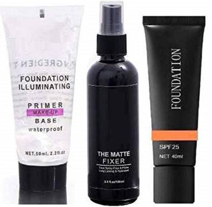 grasp MATTE FINISH LONG LASTING MAKEUP COMBO, PRIMER, FIXER, ,FOUNDATION