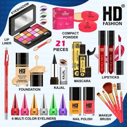 HD Fashion 21 Pcs Makeup Kit for Beginners & Experts All in One Cosmetic Set for Women 680