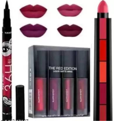 RVLIPS Red Edition Lipstick Blushed Velvet Puff Fantastic Fab 5 Step Lipstick