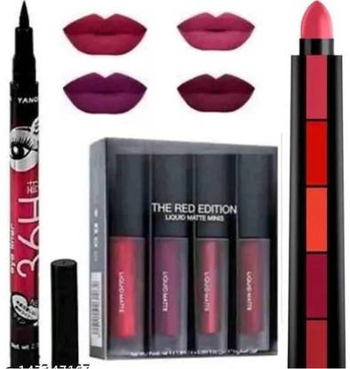 swenky Red Edition Lipstick Blushed Velvet Puff Fantastic Fab 5 Step Lipstick