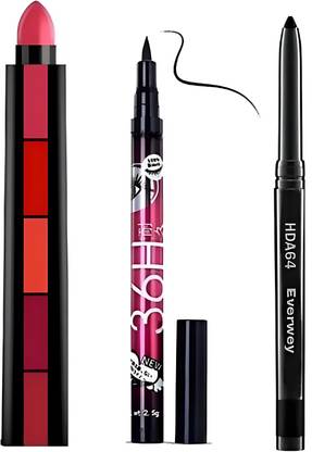 Pink cheeks 5 in 1 lipstick , 1 eyeliner , 1 kajal