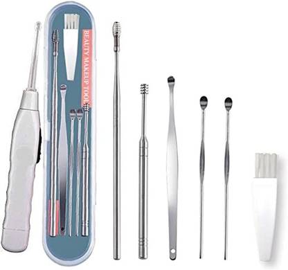 AVALENT Ear Wax Remover and Flashlight Earpick Tool Storage Box