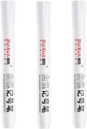 Like it 3pcs Waterproof White Permanent Paint Pen Oily Ceramic Tire Marker Pen