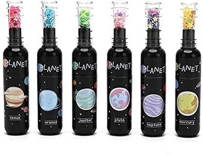 DELITON Highlighters Marker Pens Stationery Cute Space Theme Bottle Shaped Markers for Kids Girls Boys